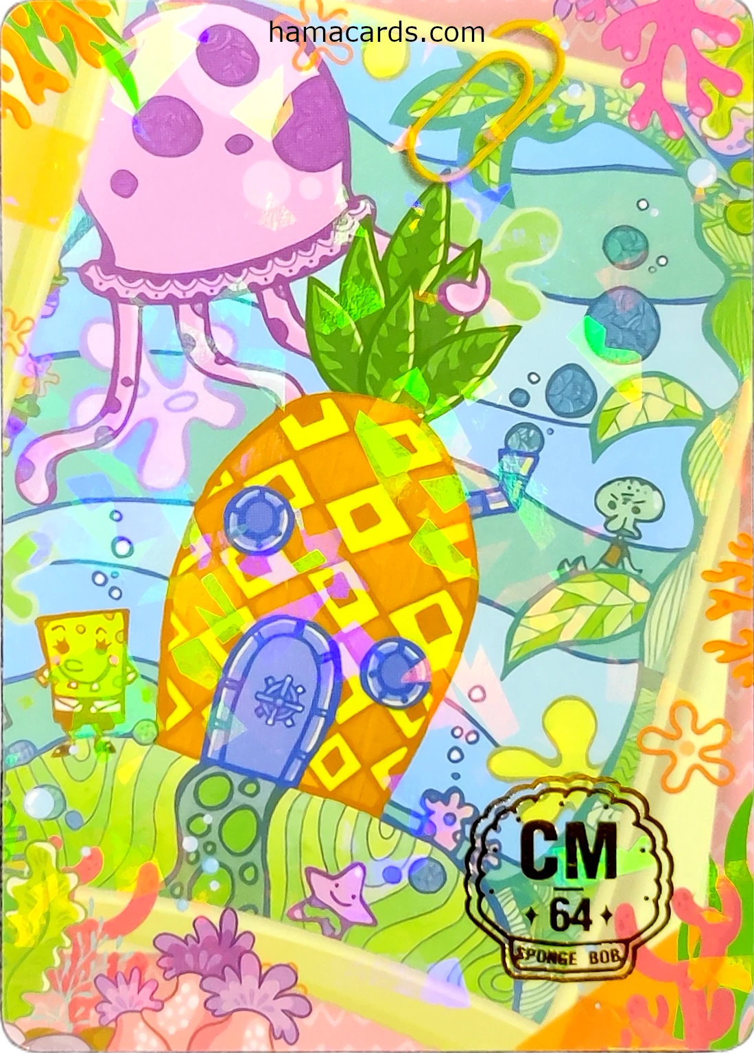 carte comics n°64 provenant de la display bob l'éponge anniversaire série 2