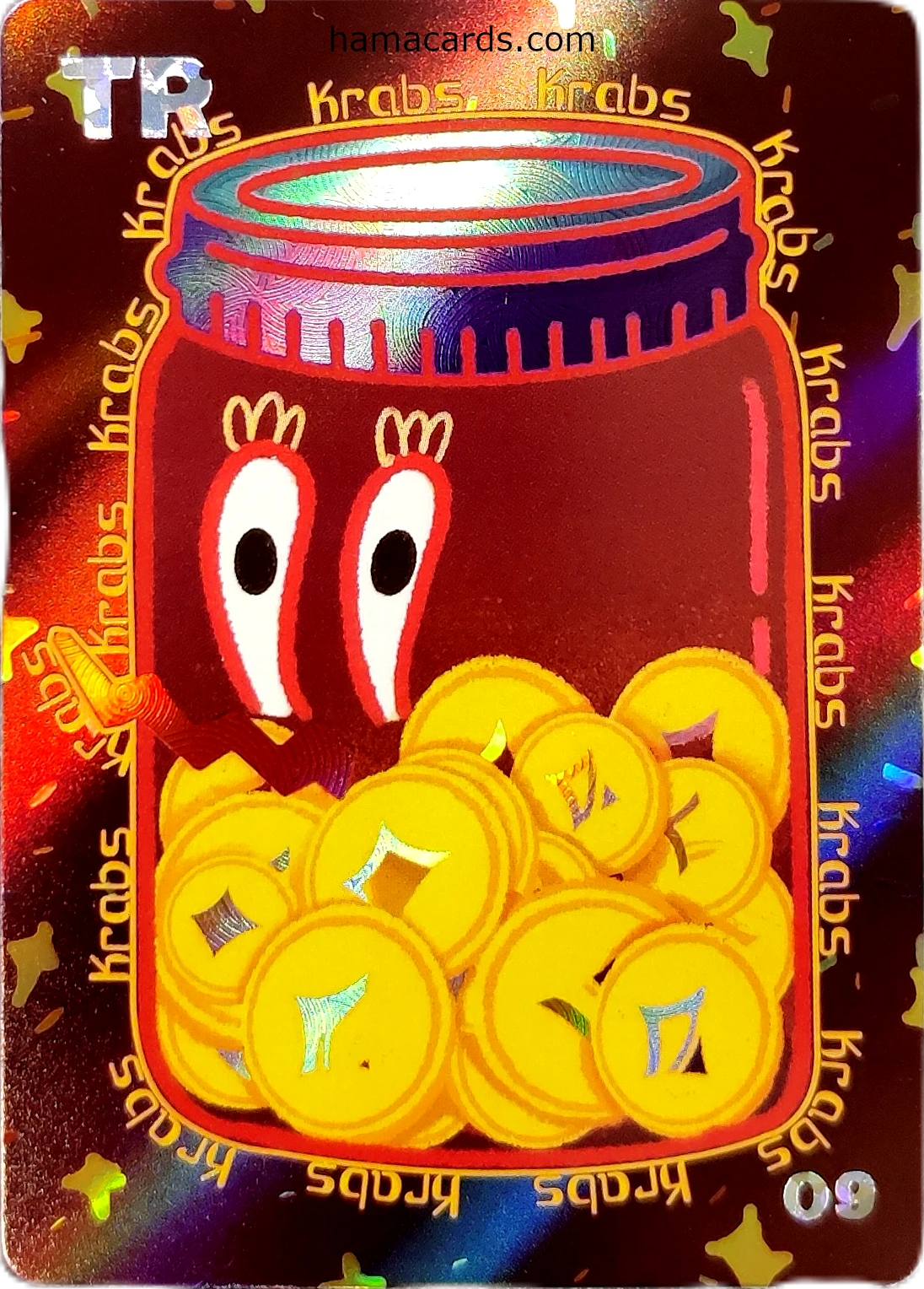 carte bob l'éponge TR Jar n°09 provenant de la display anniversaire série 2