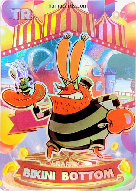 carte bob l'éponge TR Circus n°07 provenant de la display anniversaire série 3