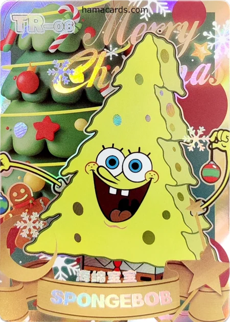 carte bob l'éponge TR Christmas n°06 provenant de la display anniversaire série 3