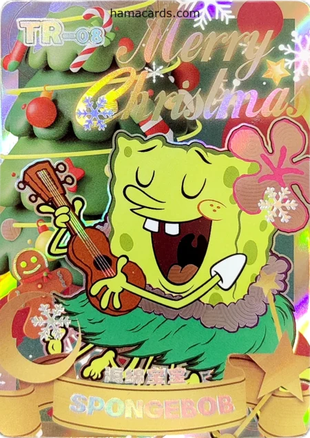 carte bob l'éponge TR Christmas n°08 provenant de la display anniversaire série 3