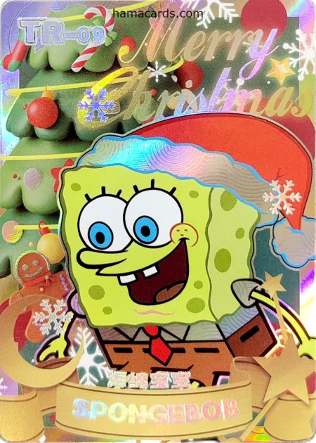 carte bob l'éponge TR Christmas n°09 provenant de la display anniversaire série 3