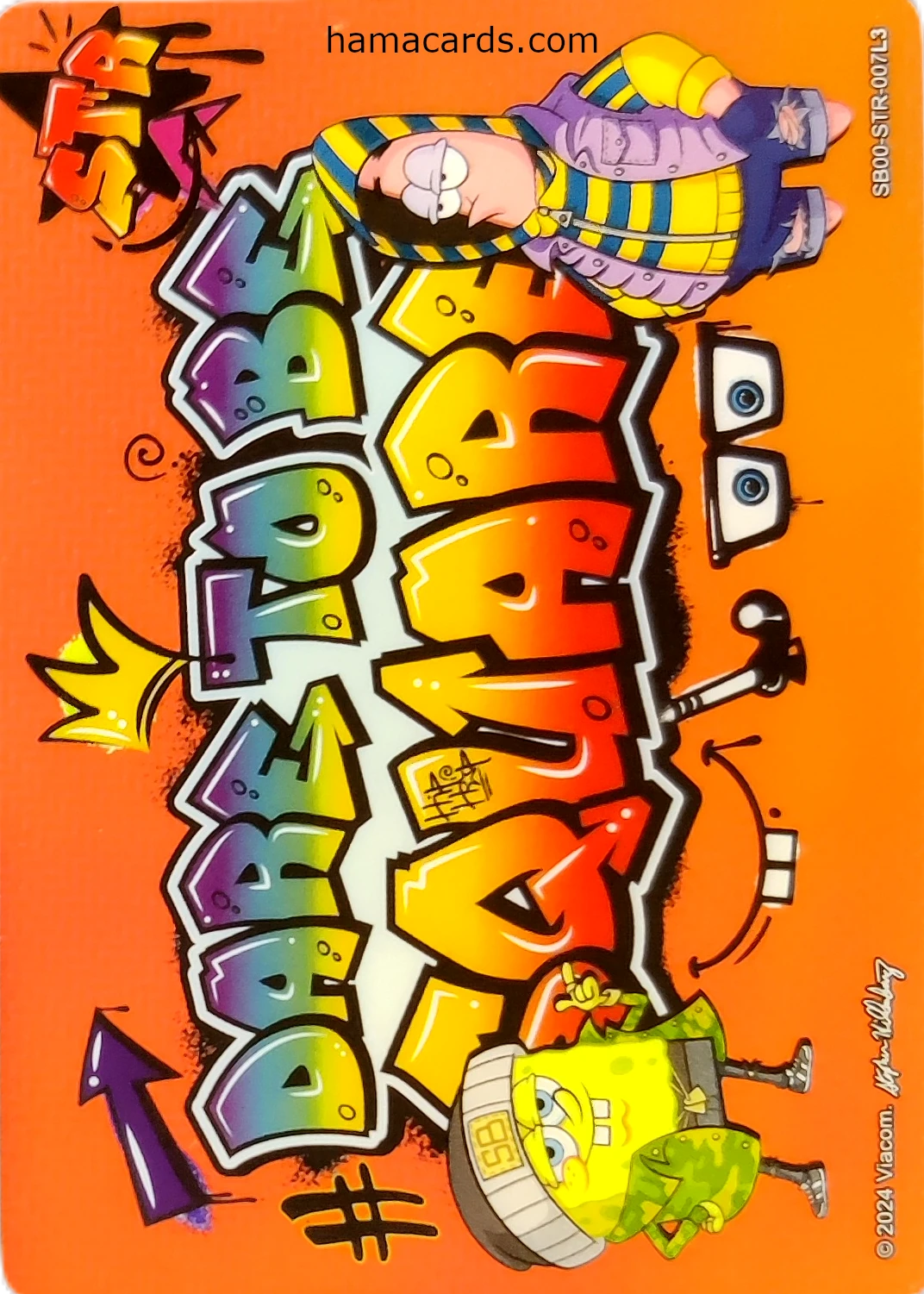 carte bob l'éponge STR n°07 provenant de la display bob l'éponge kayou