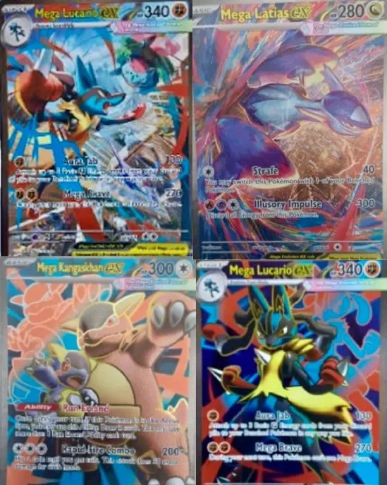 leak de 4 cartes Pokémon ultra rares de la série Méga-Évolution