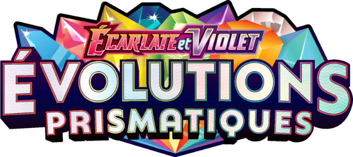 logo de la nouvelle série de cartes Pokémon ev8.5 : évolutions prismatiques
