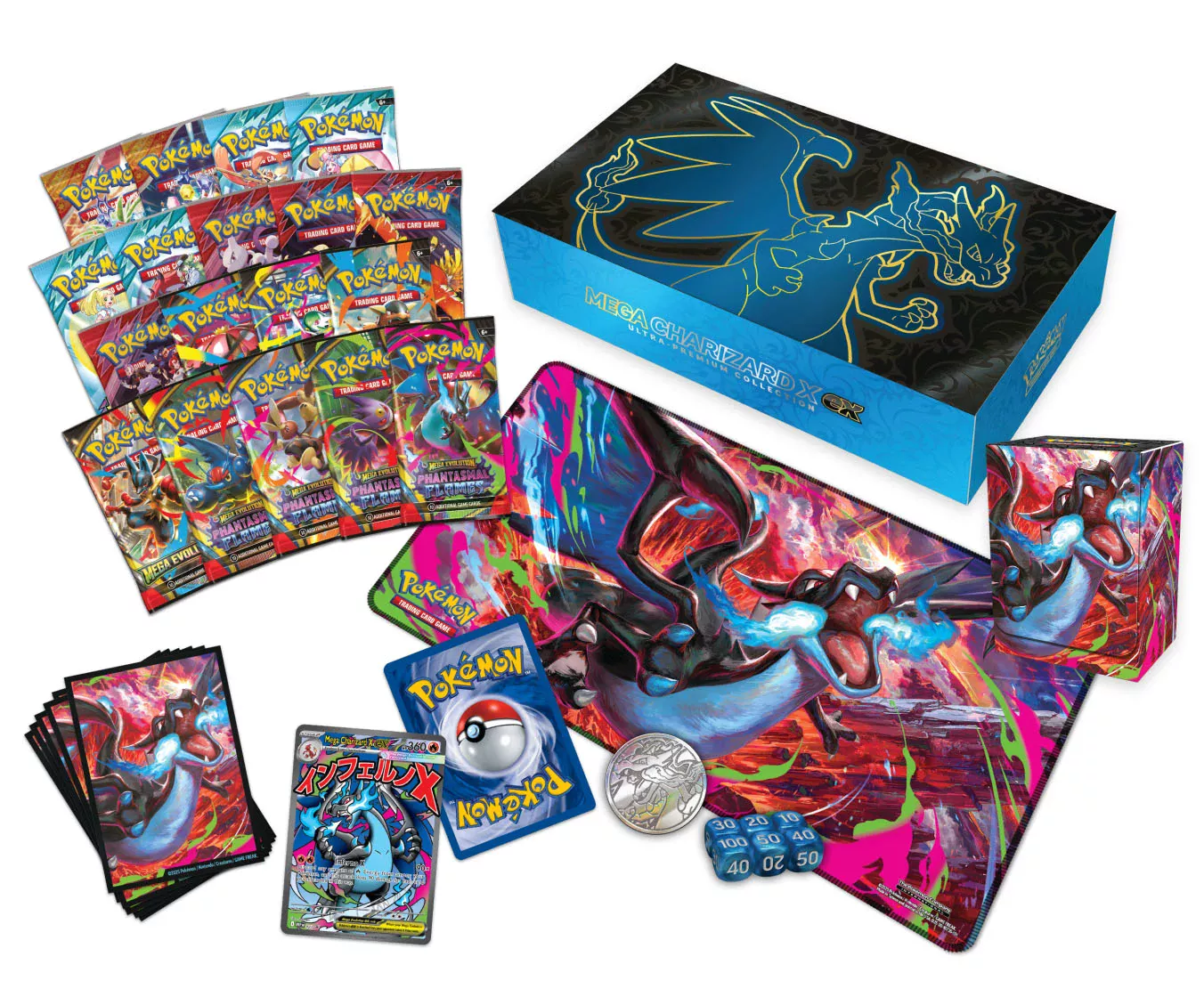 contenu du coffret pokemon ultra premium collection (upc) méga dracaufeu X
