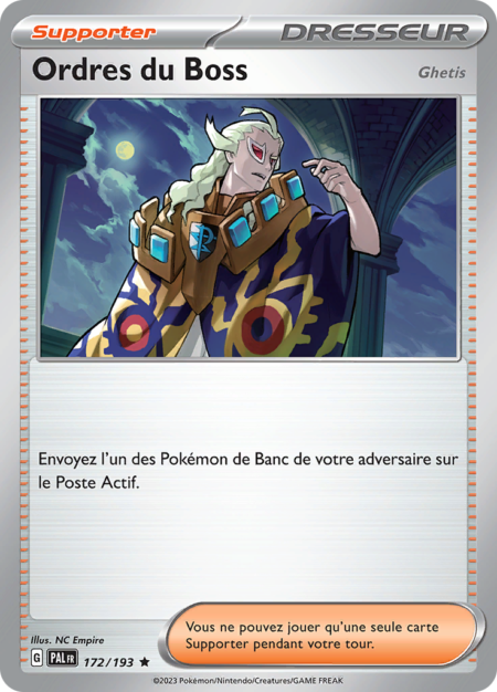 Ordres du Boss 172/193