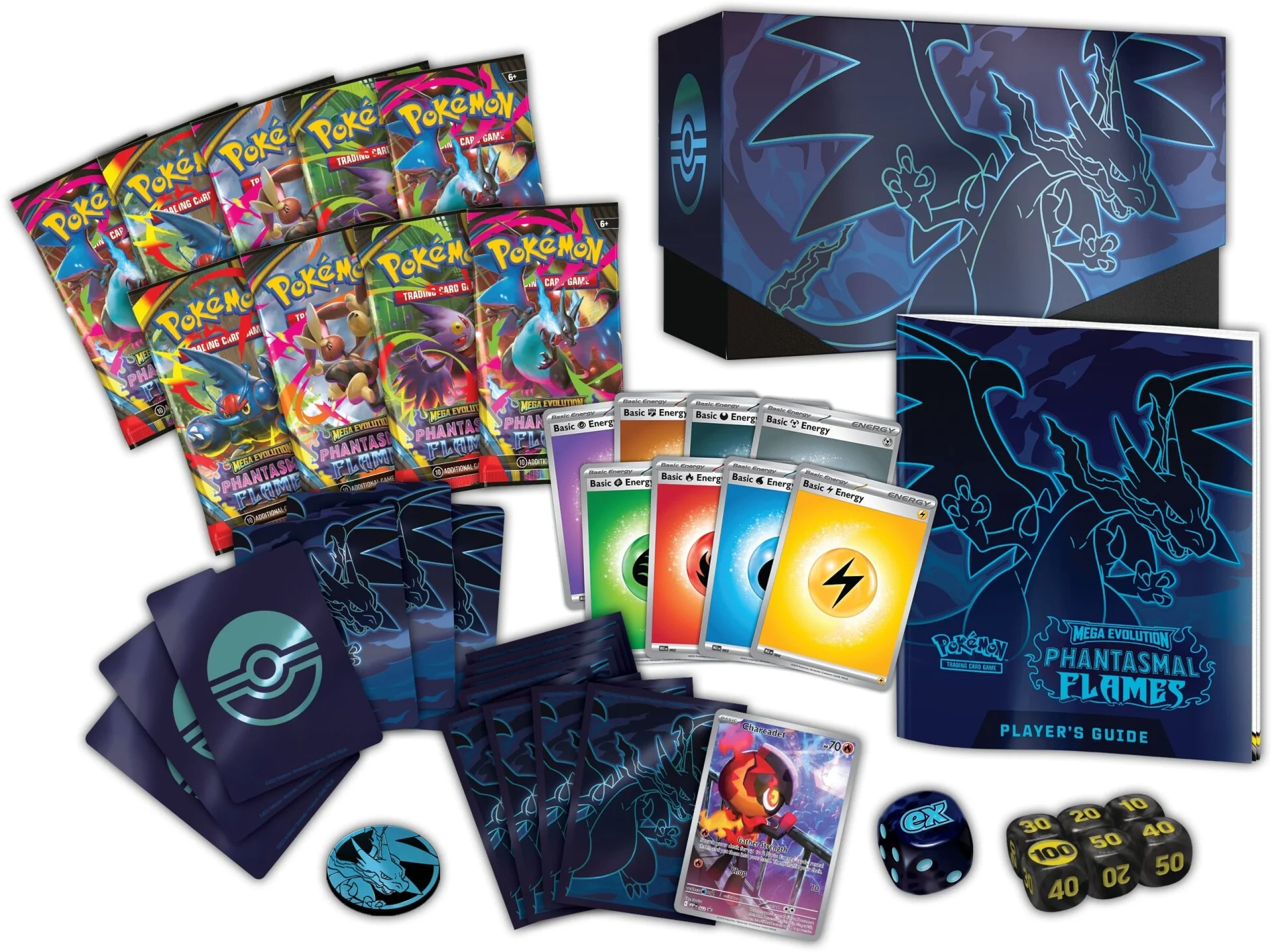 contenu de l'etb pokemon de la série phantasmal flames (ME02)