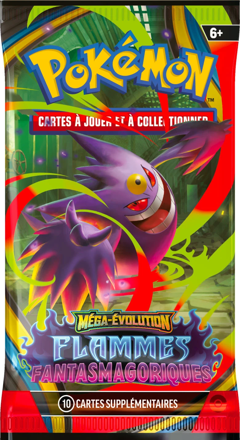booster pokemon de la série flammes fantasmagoriques (me02) illustration méga ectoplasma