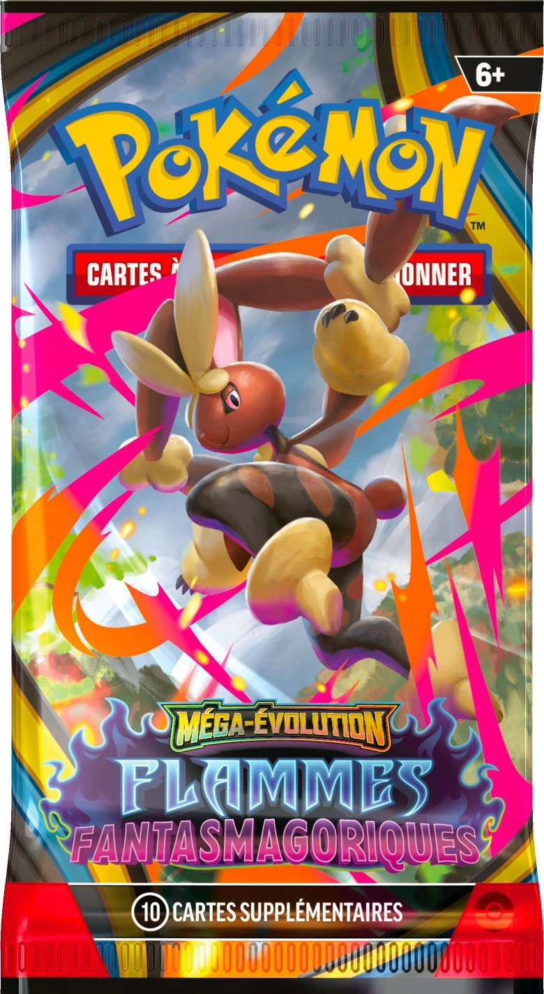 booster pokemon de la série flammes fantasmagoriques (me02) illustration méga lockpin