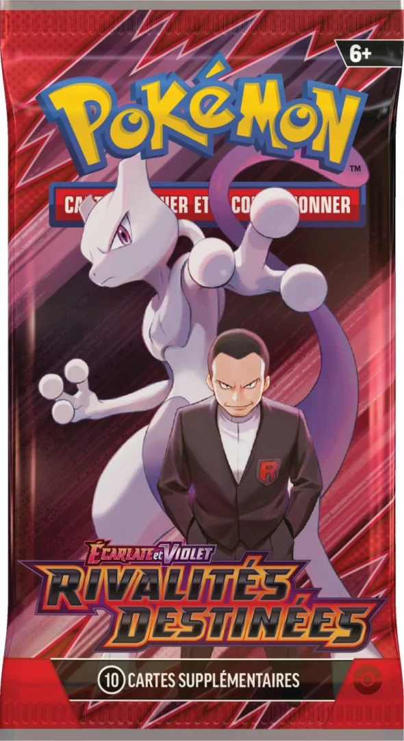 pokemon booster ev10 rivalités destinées illustration mewtwo et giovanni