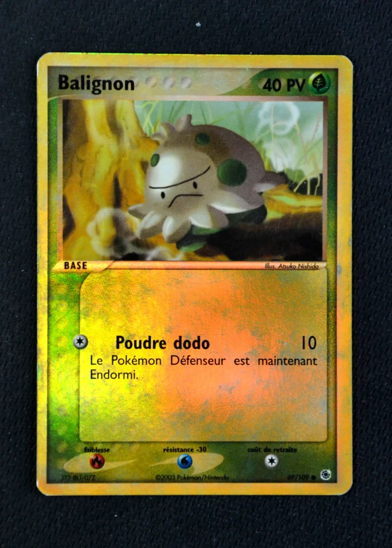 Carte pokémon reverse balignon de la série pokémon ex : rubis & saphir