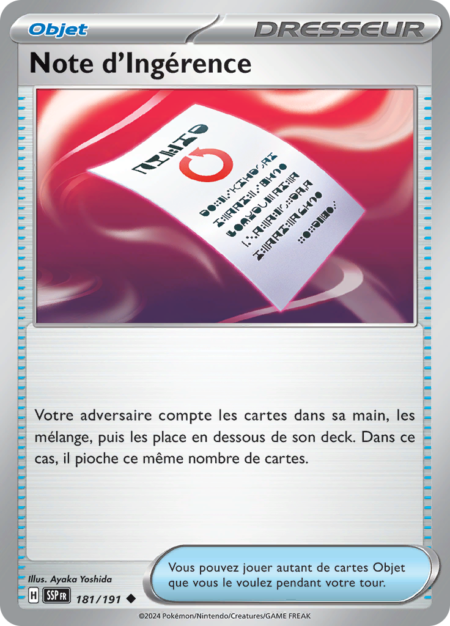 Note d'Ingérence 181/191