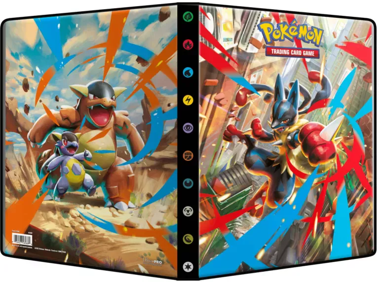 classeur pokemon de la marque Ultra pro produit pour la sortie de la série Méga-Évolution