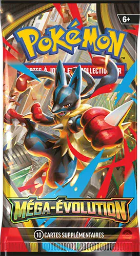 booster pokémon de la série "Méga-Évolution" (illustration Méga Lucario)