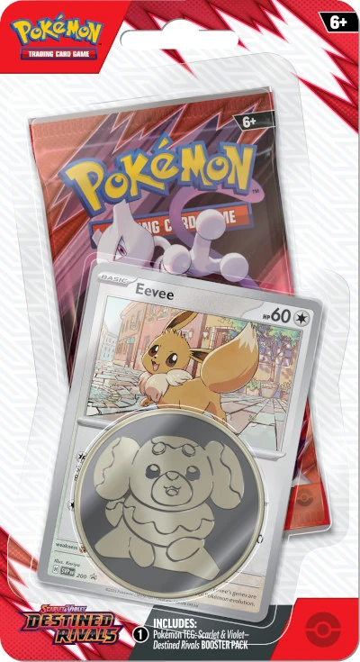 pokemon blister amélioré de la série ev10 : rivalités destinées (1 booster + 1 promo + 1 jeton)