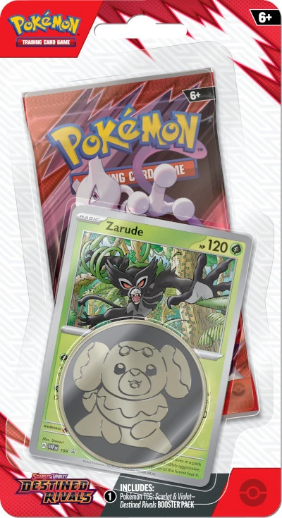 pokemon blister amélioré de la série ev10 : rivalités destinées (1 booster + 1 promo + 1 jeton)