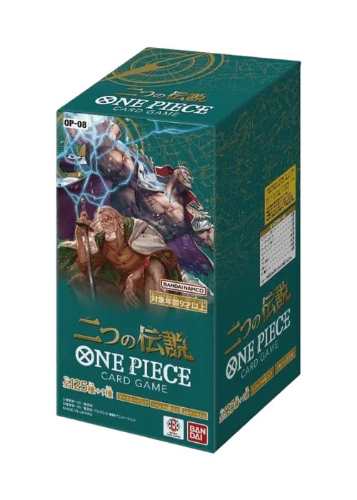 display one piece bandai op08 two legends japonaise
