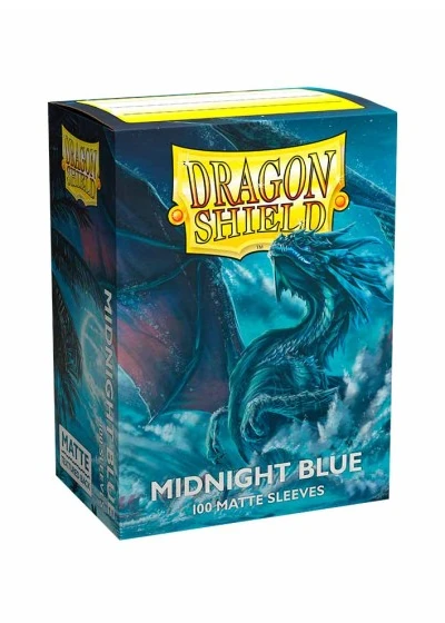 paquet de 100 sleeves dragon shield midnight blue matte