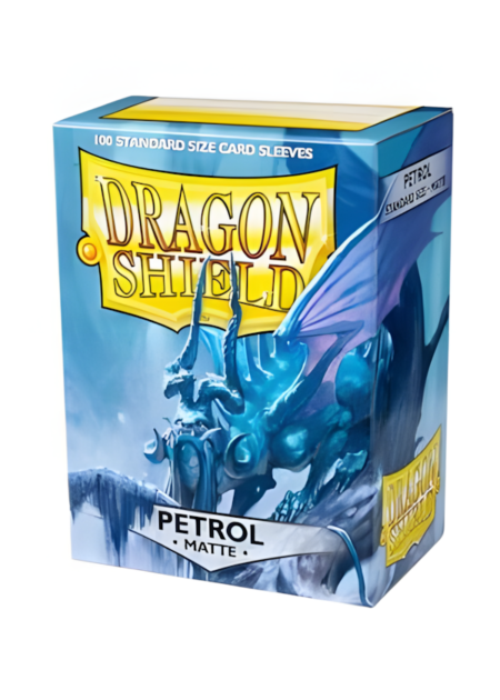 paquet de 100 sleeves dragon shield petrol matte