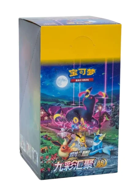 display pokemon de 24 blisters de la série chinoise nine colors gathering