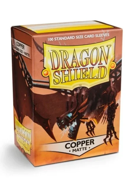 paquet de 100 sleeves dragon shield copper matte