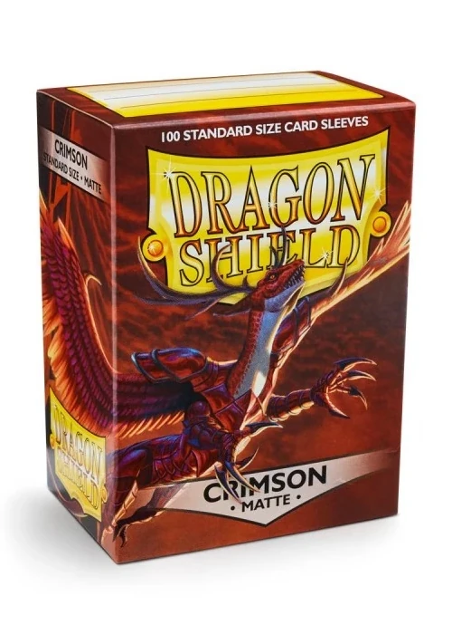paquet de 100 sleeves dragon shield crimson matte