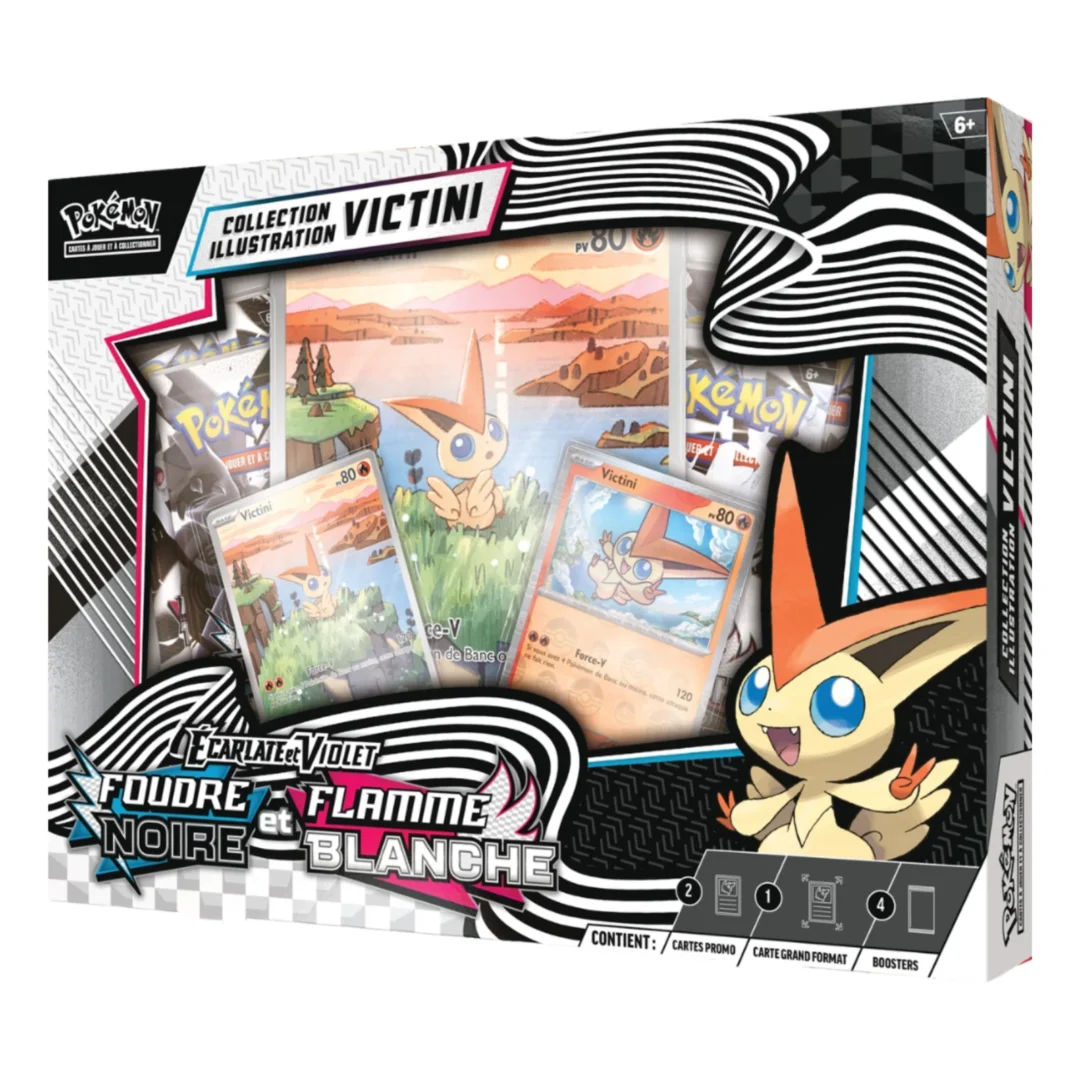 pokemon coffret victini de la série ev10.5 : flamme blanche & foudre noire