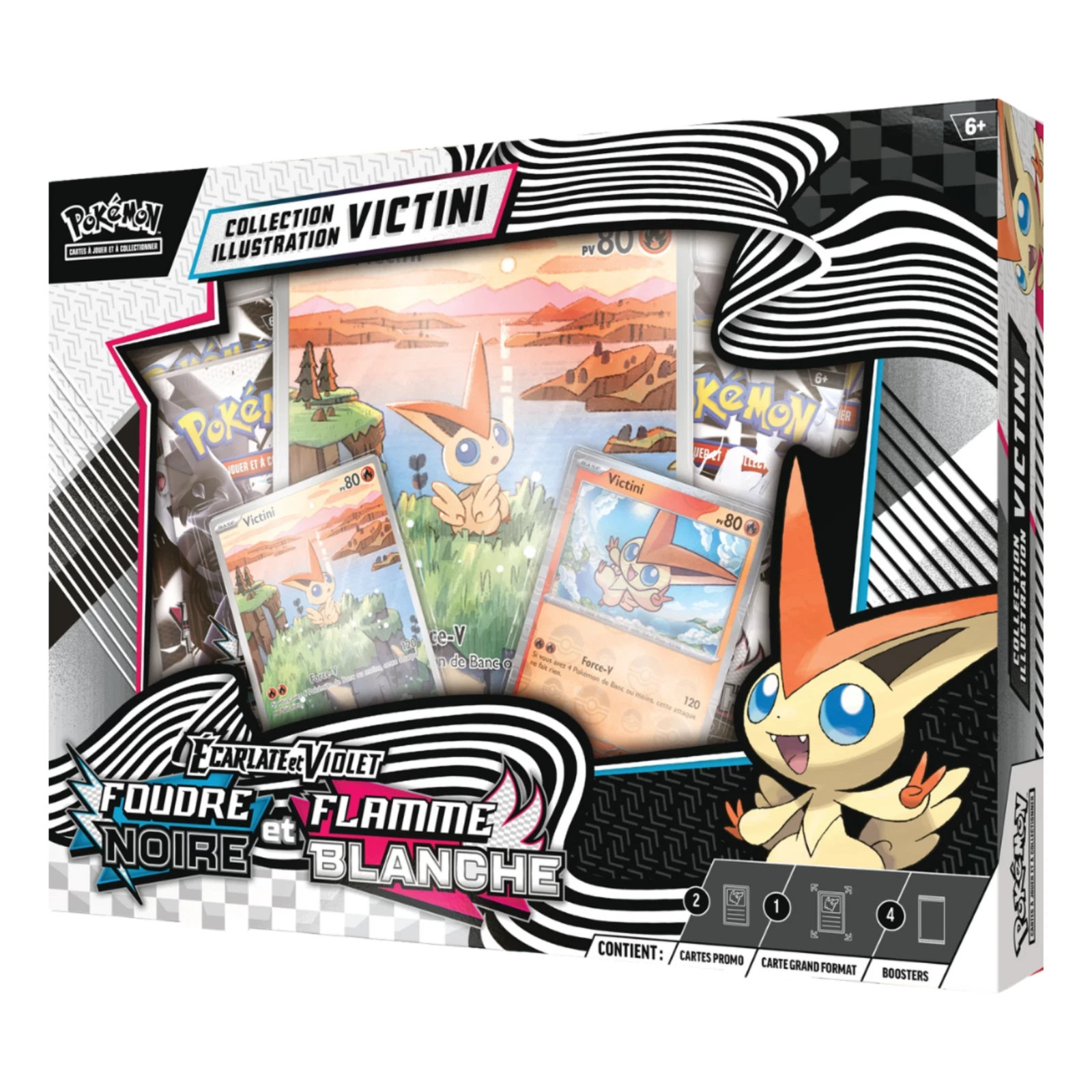 pokemon coffret victini de la série ev10.5 : flamme blanche & foudre noire