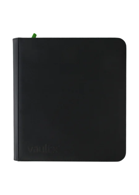 classeur noir XL de la marque vault x pouvant contenir jusqu'à 624 cartes à collectionner, avec fermeture éclair