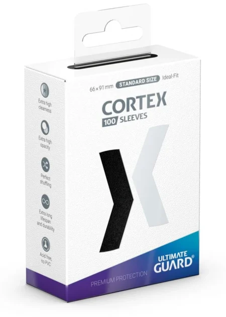 Paquet de 100 Sleeves Cortex de la marque Ultimate Guard (Coloris Noir)
